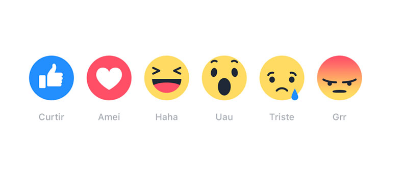 Facebook libera cinco novos botões alternativos ao ‘curtir’