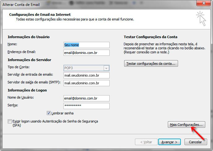Passo 05 - Configuração de E-mail Outlook 2007