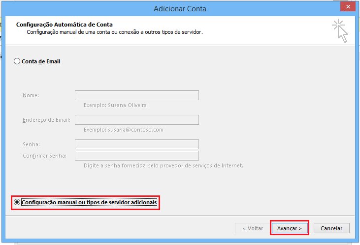 Passo 03 - Configuração de E-mail Outlook 2016